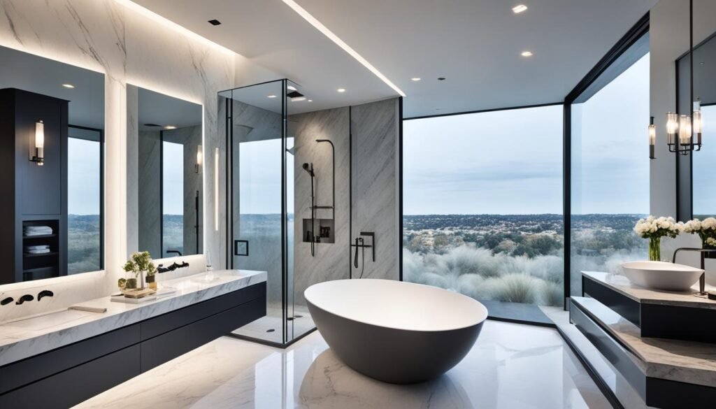 high-end bathroom styling